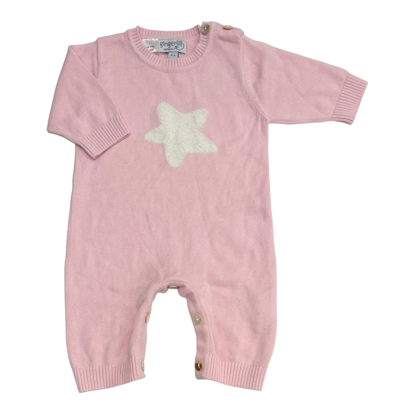 Gingerlilly Knit Onesie (0-3M)