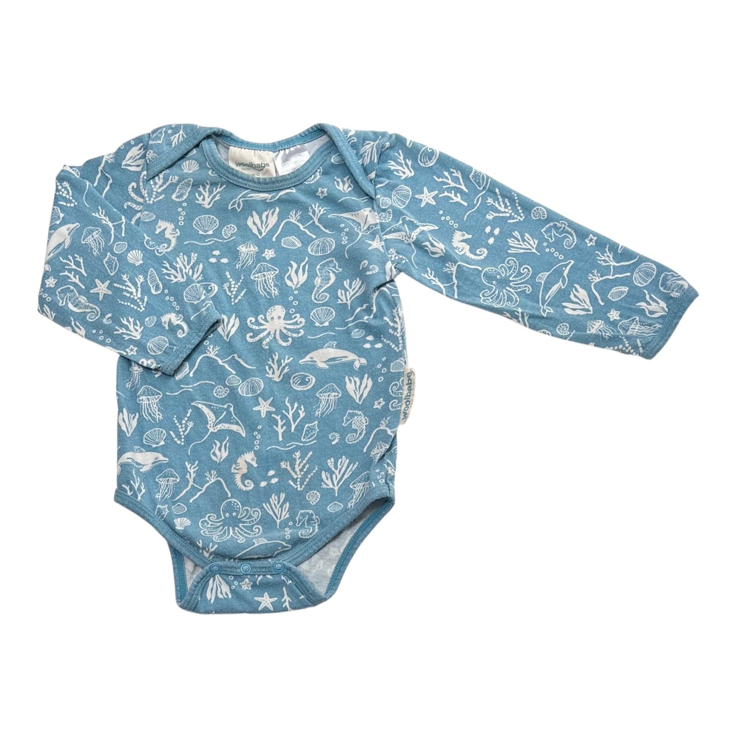 Woolbabe Bodysuit (Size 6-12M)