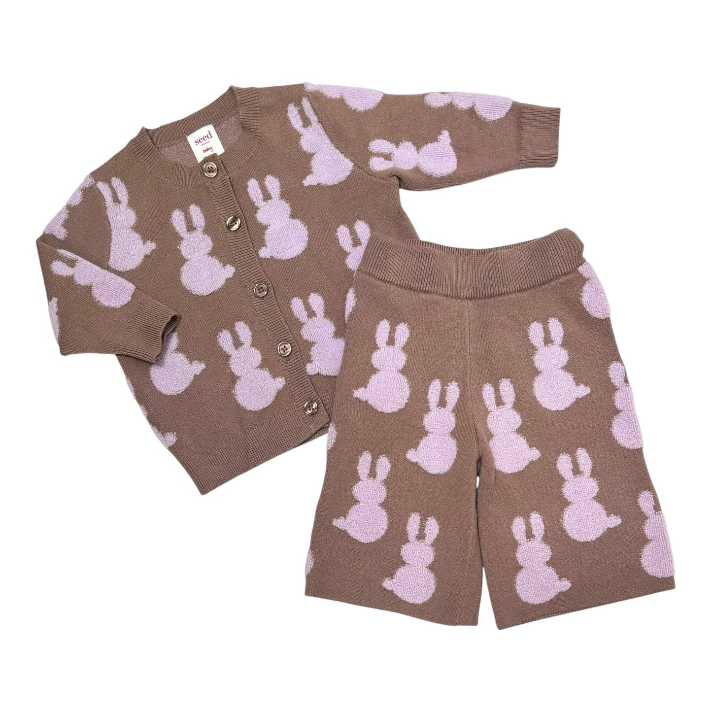 Seed Heritage Knit Cardigan & Pants (Size 3-6M)
