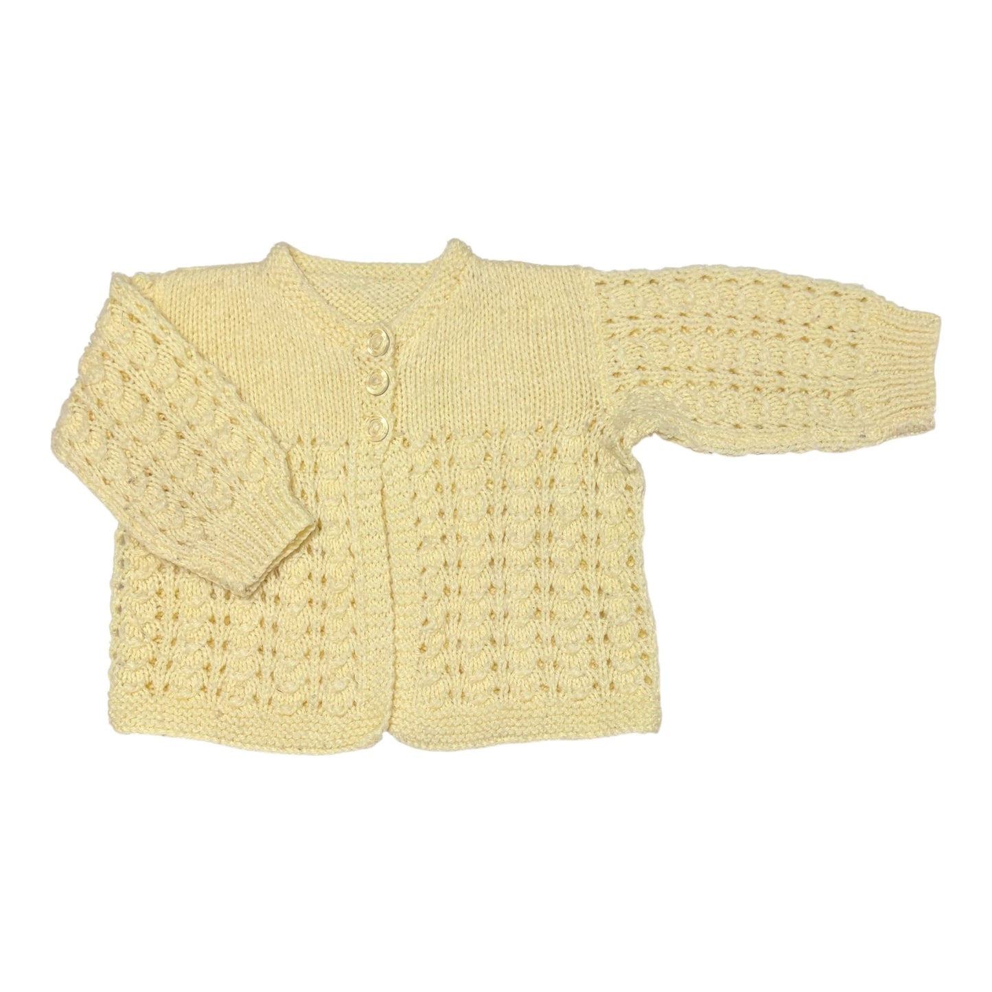 Handmade Knit Cardigan (Size 0-3M)