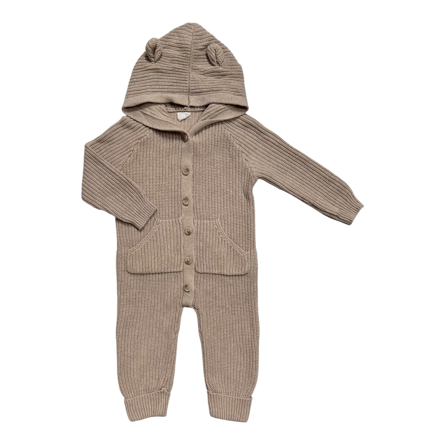 Jamie Kay Bear Knit Onesie (Size 12-18M)