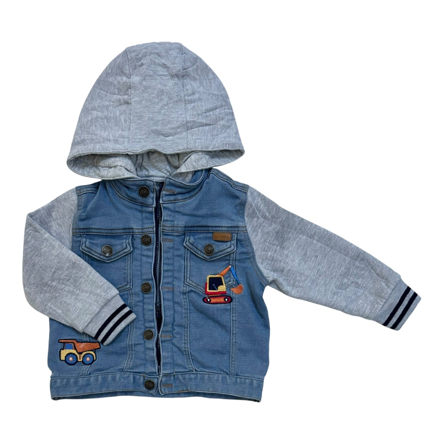 Ollies Place Denim Hoodie (Size 12-18M)