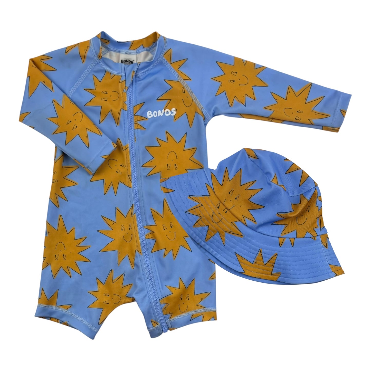 Bonds Swimsuit & Hat (Size 6-12M)
