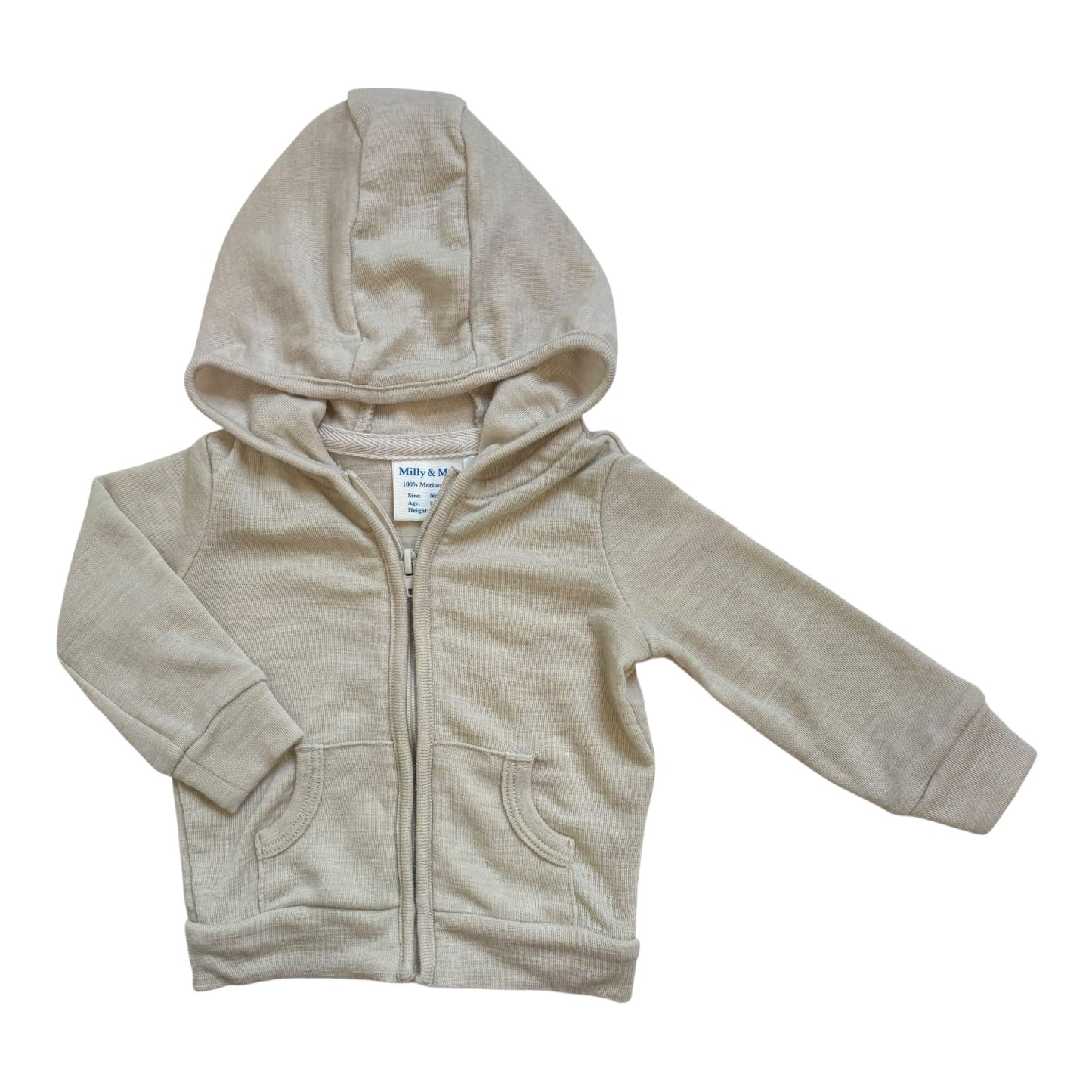 Milly & Milo Merino Hoodie (Size 0-3M)