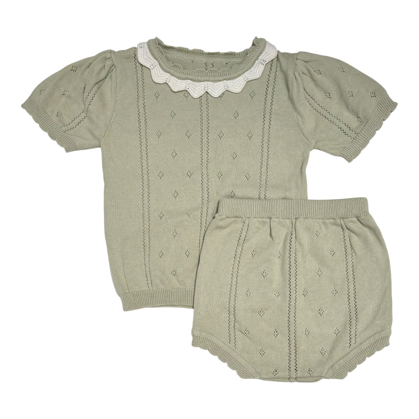 Little Bundle Knit Top & Bloomers (Size 12-18M)