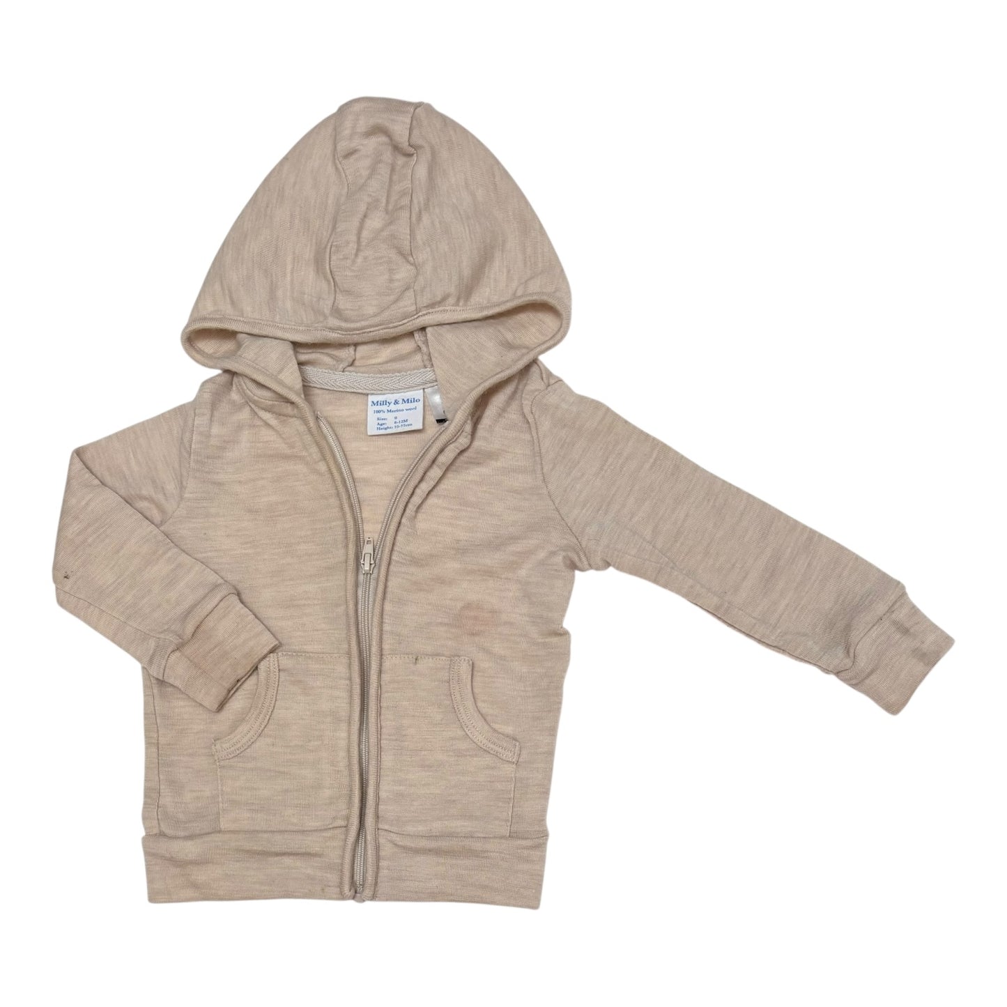 Milly & Milo Merino Hoodie (Size 6-12M)