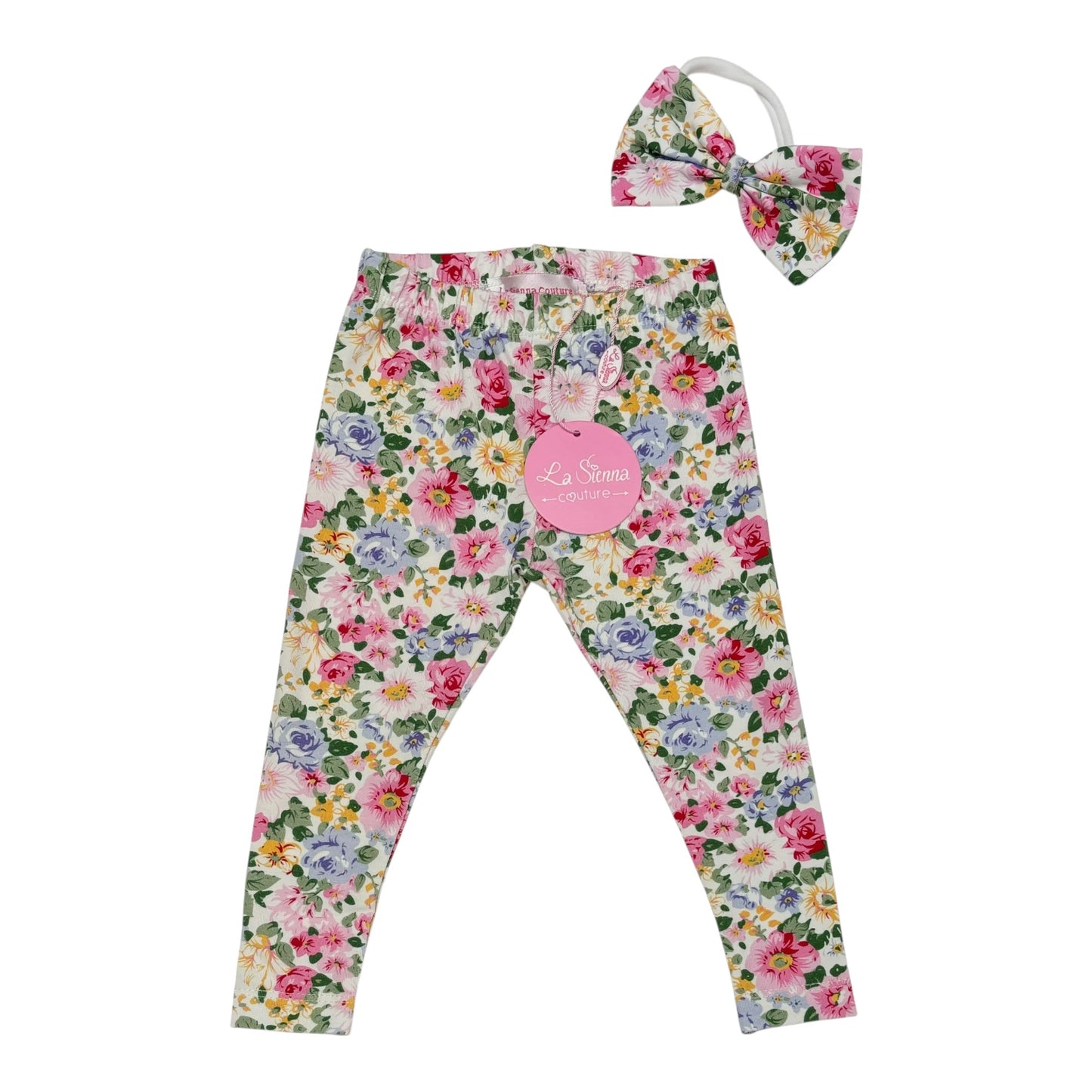 La Sienna Couture Pants & Headband (Size 3-6M)