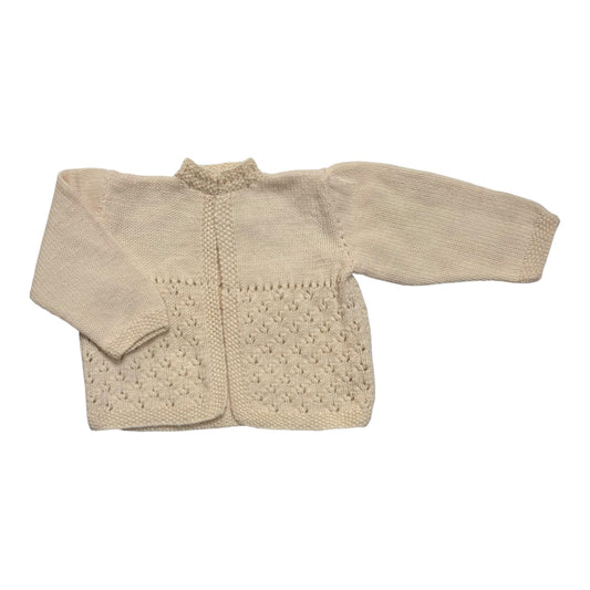 Handmade Knit Cardigan (Size 0-3M)