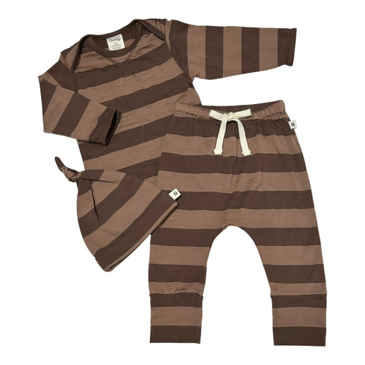 Nature Baby Merino Top, Pants & Beanie (3-6M)