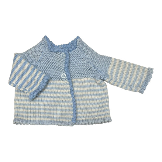Handmade Knit Cardigan (Size 0-3M)