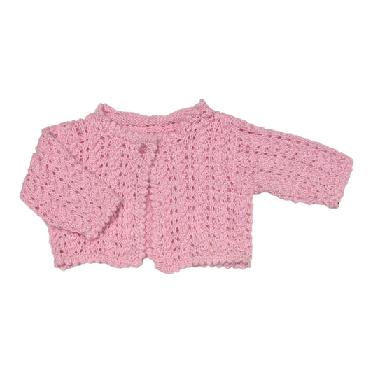 Handmade Knit Cardigan (Size 0-3M)