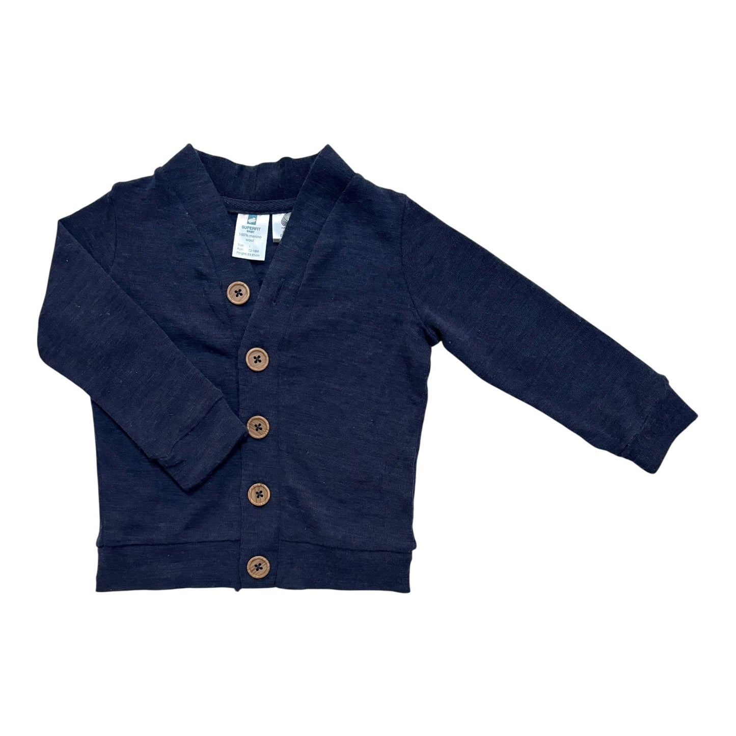 Superfit Merino Cardigan (Size 12-18M)