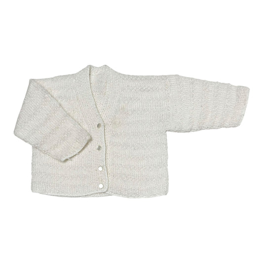 Handmade Knit Cardigan (Size 0-3M)