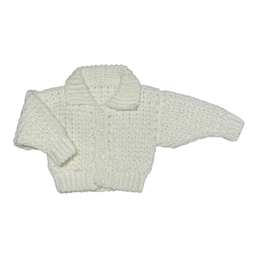 Handmade Knit Cardigan (0-3M)