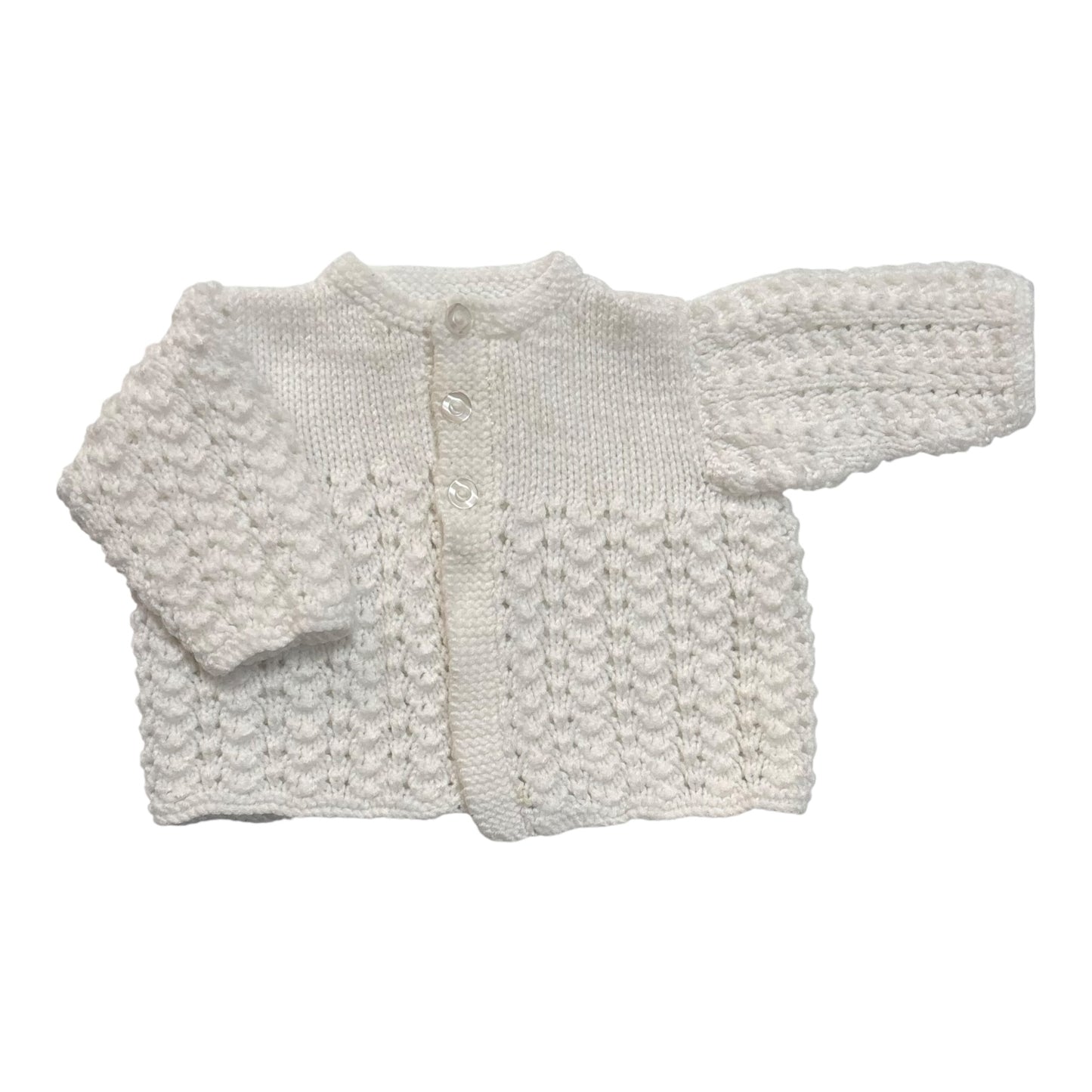 Handmade Knit Cardigan (Size 0-3M)