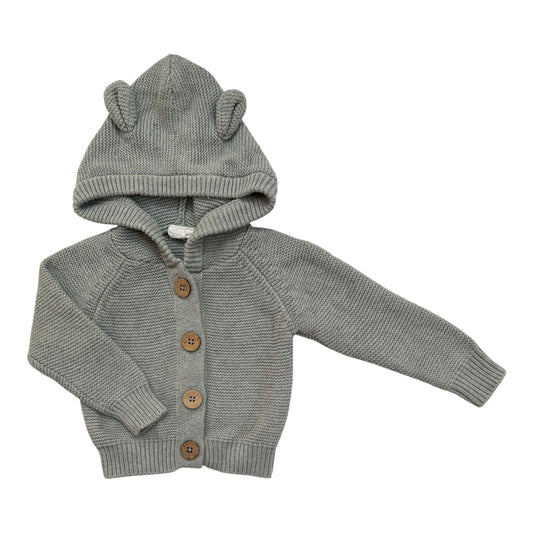 Jamie Kay Bear Knit Cardigan (Size 3-6M)