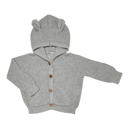 Jamie Kay Bear Knit Cardigan (Size 3-6M)