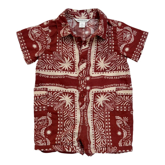 Country Road Romper (Size 3-6M)