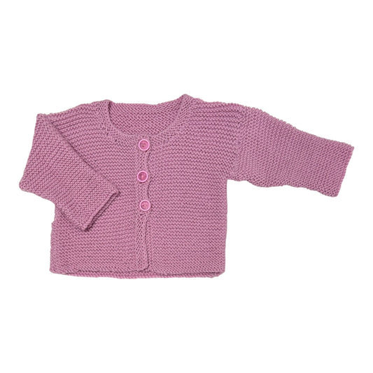 Handmade Knit Cardigan (Size 0-3M)