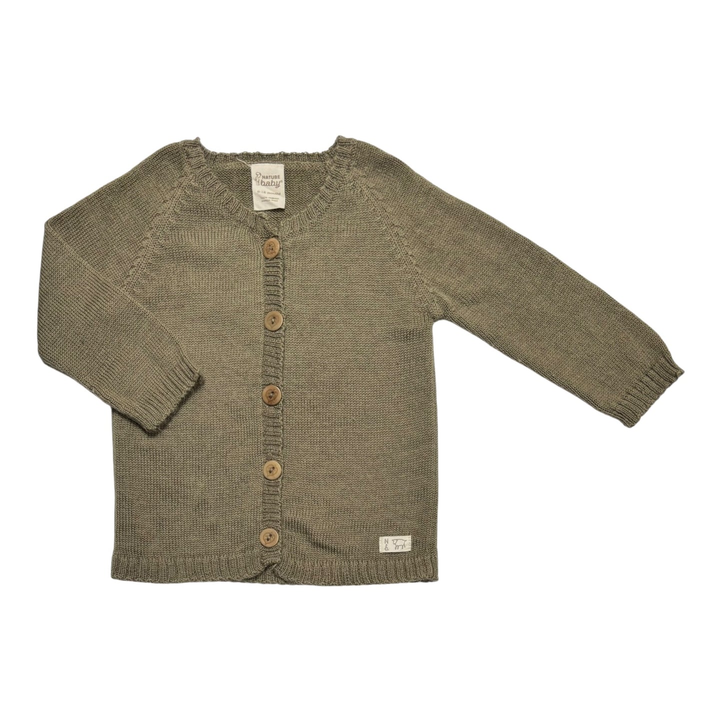 Nature Baby Merino Cardigan (Size 6-12M)