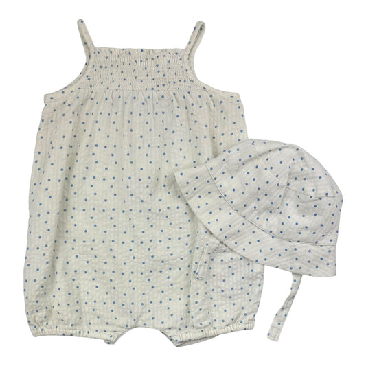 Next Romper & Hat (Size 3-6M)