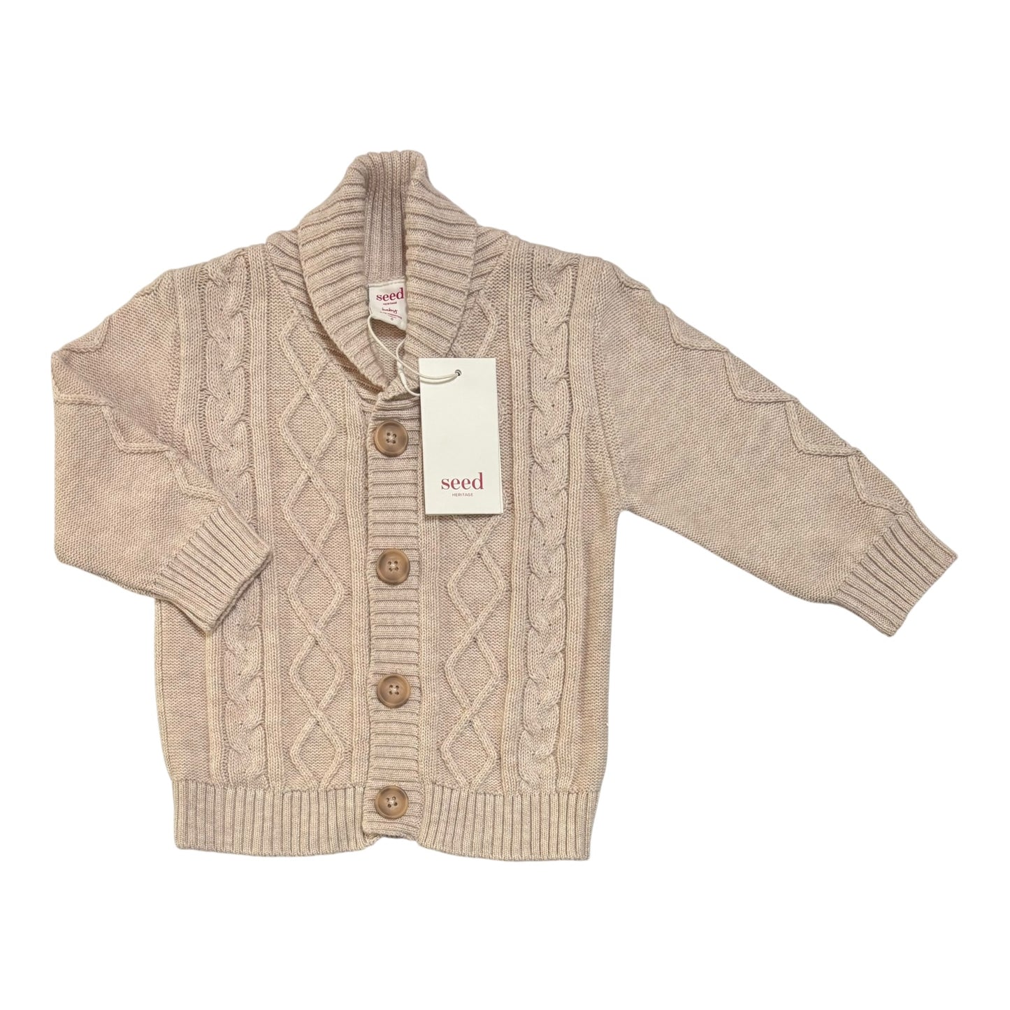 Seed Heritage Knit Cardigan (Size 6-12M)