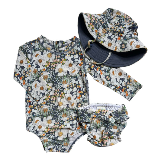 Toshi Swimsuit, Swim Nappy & Hat (Size 6-12M)