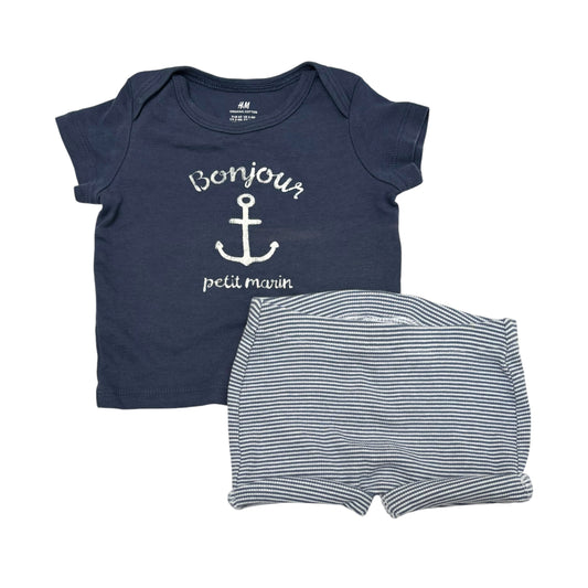 H&M Top & Shorts (2-4M)